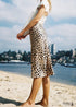 Boho Skirts in Retro Satin Skirt, Paw Black White For Women